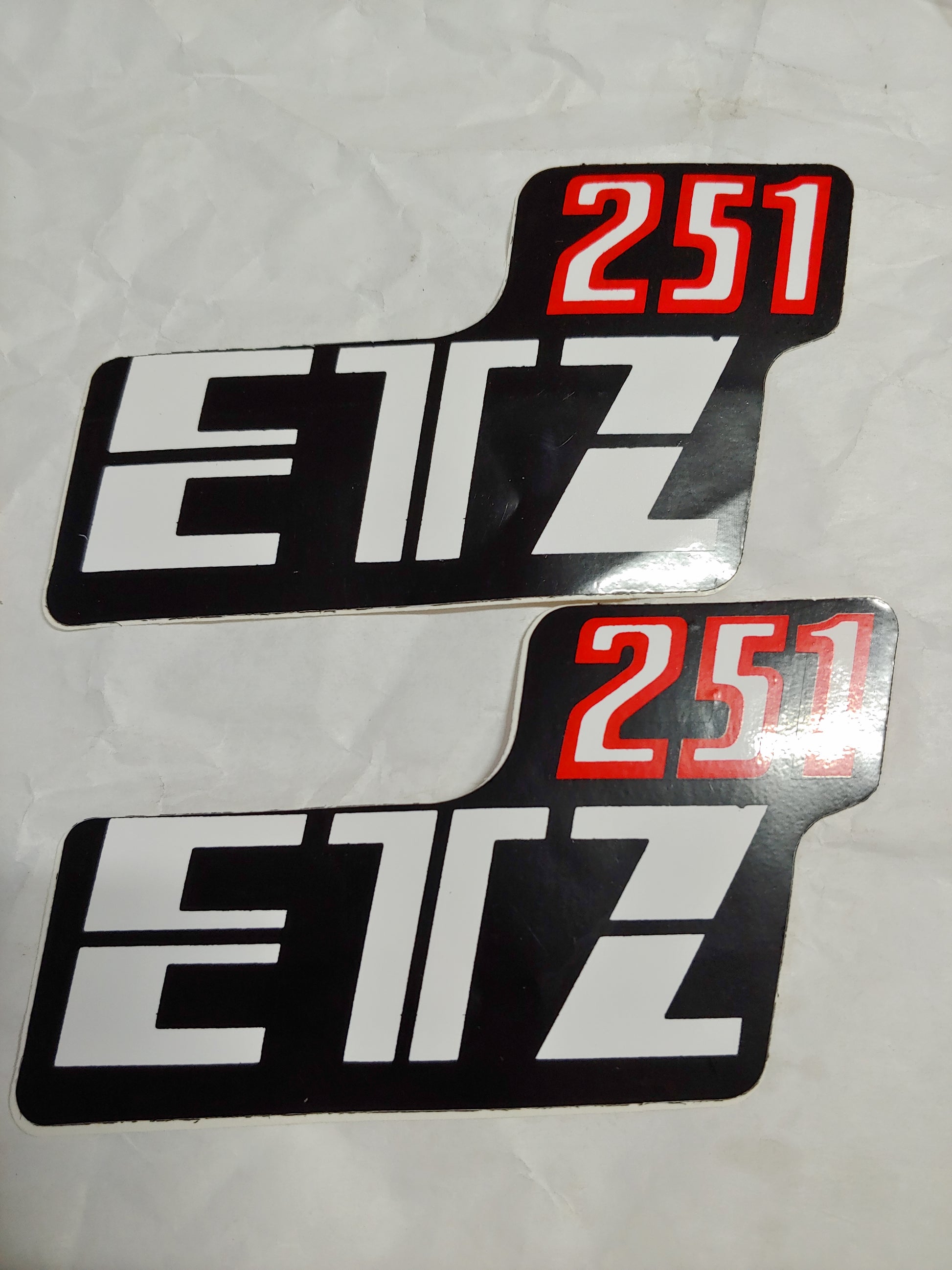 MZ ETZ 251 Yan Kapak Etiket Takımı