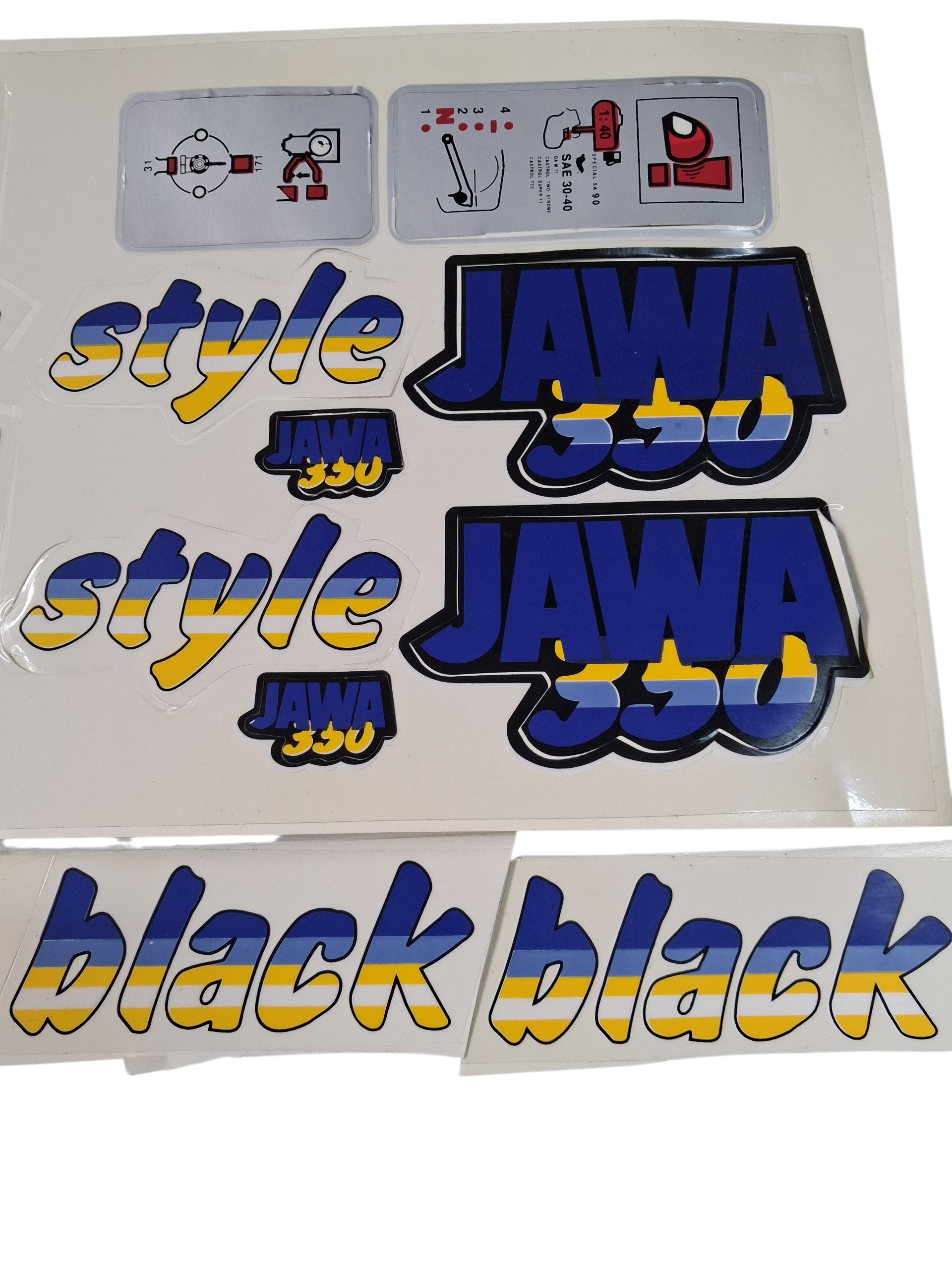 JAWA 350 640 Style Orijinal Etiket Takımı